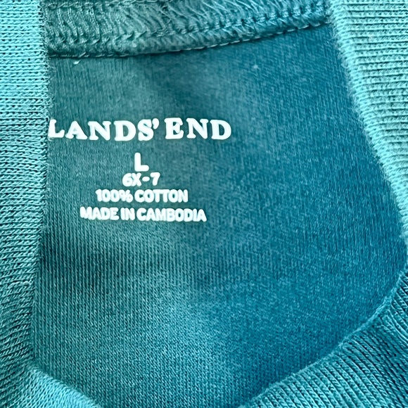 Lands End kids Evergreen mock turtleneck school uniform shirt size 6x-7 NWT - Picture 5 of 7